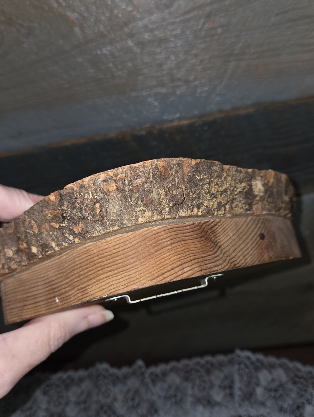 Handcrafted Brown and Tan Raccoon Wood Accent Piece - Picture 4 of 4